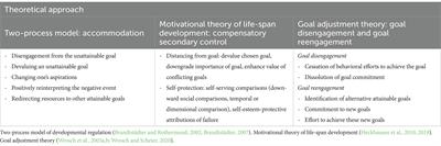 Individual differences in goal adjustment: convergence and divergence among three theoretical models